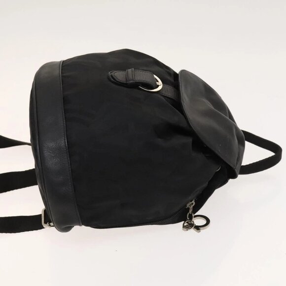 Salvatore Ferragamo Backpack Nylon Black Silver - Picture 3 of 16